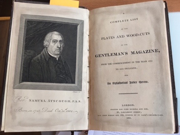 『ジェントルマンズ・マガジンに掲載図版と木版の完全索引　創刊1731年から1818年まで』
